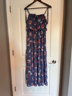 NWOT Jessica Simpson Lilac Floral Tie-Neck Maxi Dress